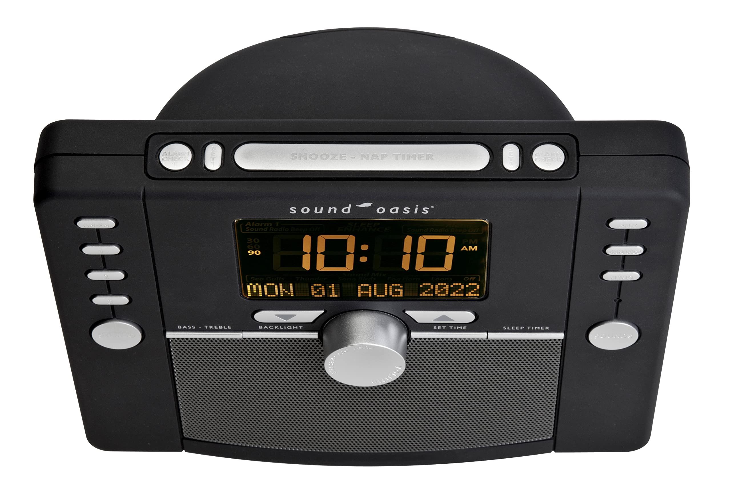 Sound Oasis Sound Oasis Deluxe Bluetooth Sleep Tinnitus Sound Machine, Worlds Best White Noise Machine for Better Sleep, Tinnitus Management, Clock Radio 288 Sounds