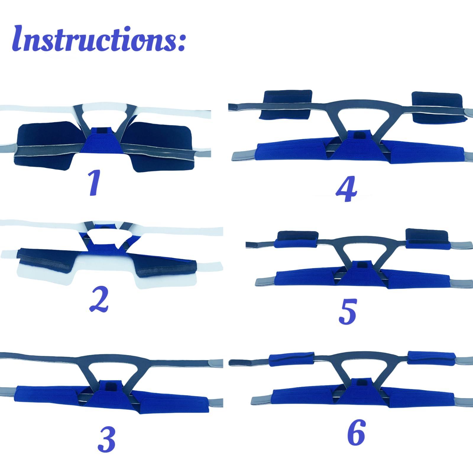 playWooWgo 4 Packs CPAP Strap Covers +1 Pack Neck Comfort Pad CPAP Mask Cover Compatible with Full CPAP Mask to Reduce Headgear Pressure and Cheek Red Marks Extend CPAP Strap Useful Life for CPAP Supplies