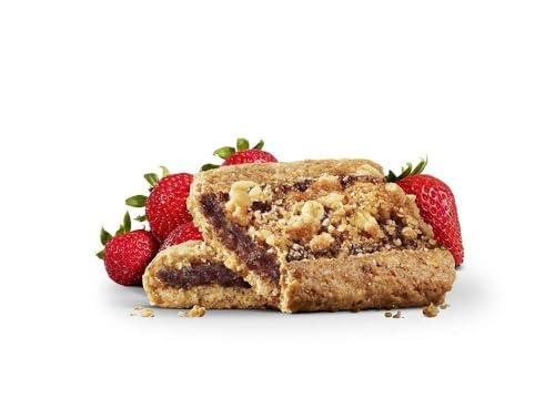 Nature\'s Bakery Natures Bakery Oatmeal Crumble Bars, Strawberry, Real Fruit, Vegan, Non-GMO, Breakfast bar, 1 Box With 12 Twin Packs (12 Twin Packs)