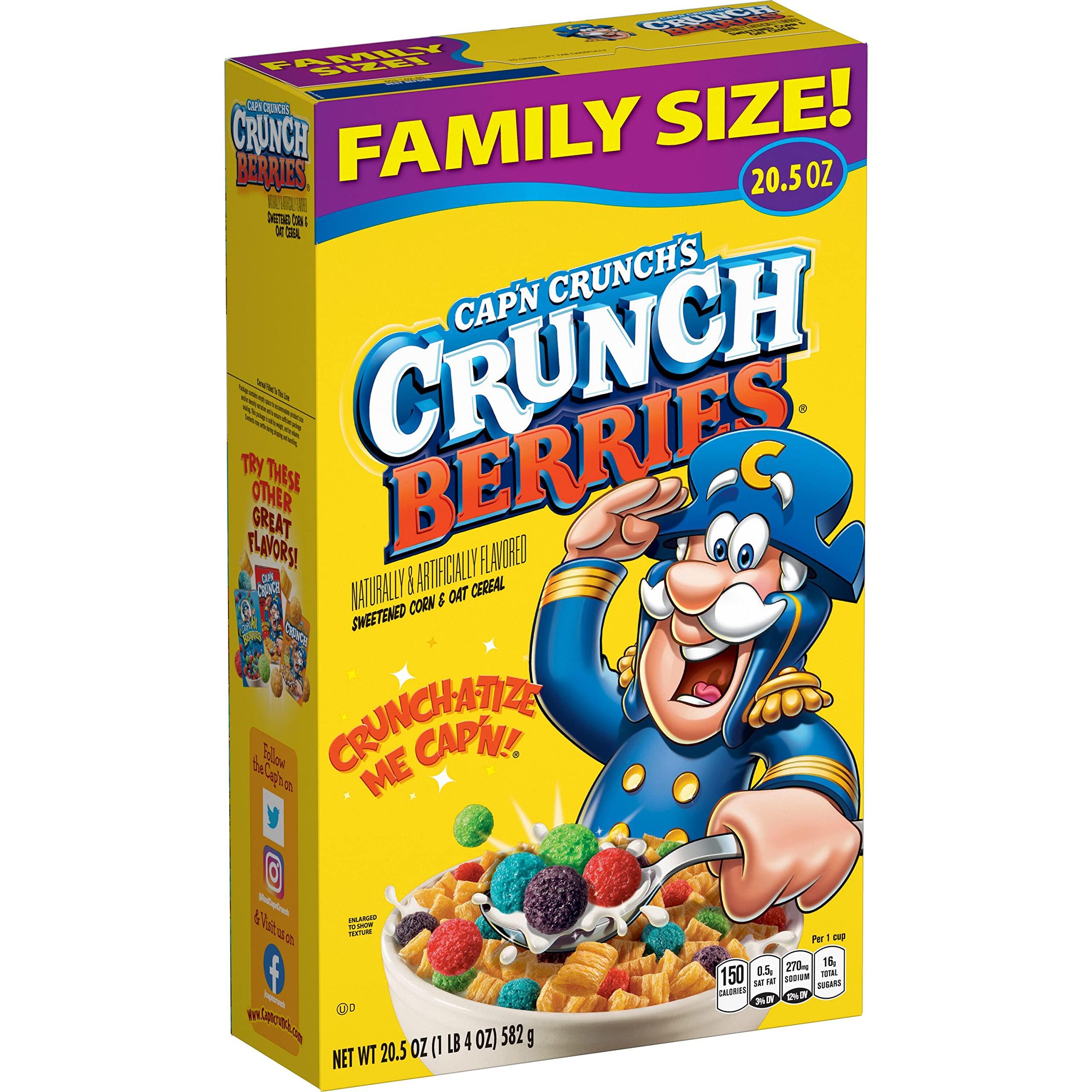 Cap'n Crunch Cap'n Crunch Cereal, Crunch Berries, 20.5oz Box