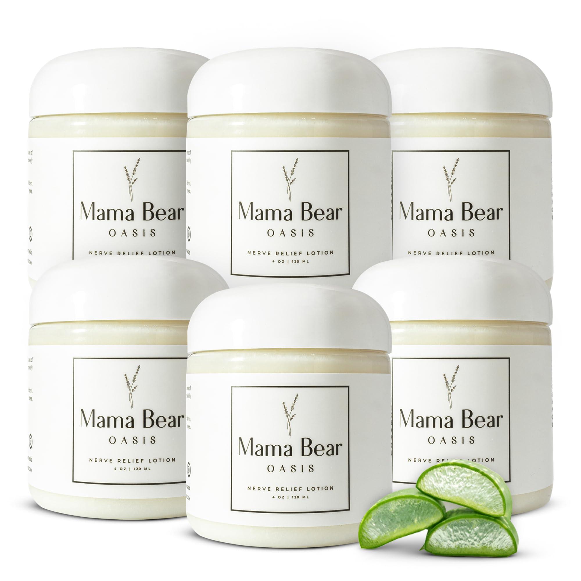 Mama Bear Oasis Neuropathy Mama Bear Oasis Lotion - Soothing Nerve Lotion w/ Magnesium Chloride & Pure Ingredients - Fast-Absorbing Nerve Pain Relief Cream - Gentle & Nongreasy Cream For Swollen Feet (pack of 6)