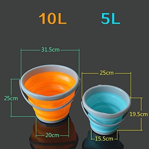 Suyi Suyi 5L/10L Silicone Collapsible Outdoor Bucket Water Storage Container For Camping Fishing BBQ Car Washing Random Color
