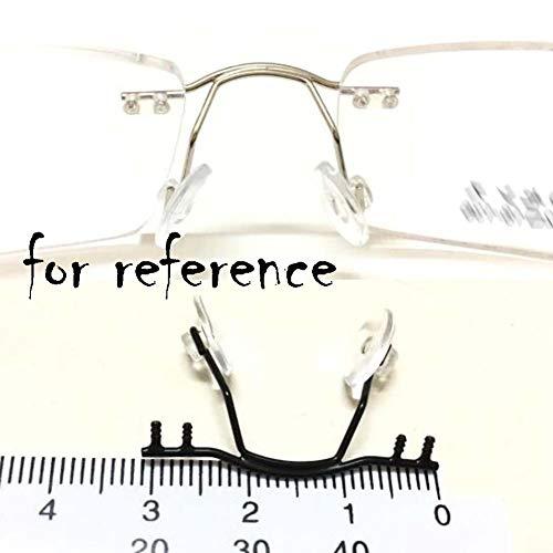 Panda Legends 1 Piece Metal Eyeglasses Nose Bridge Replacement for Rimless Glasses, Purple