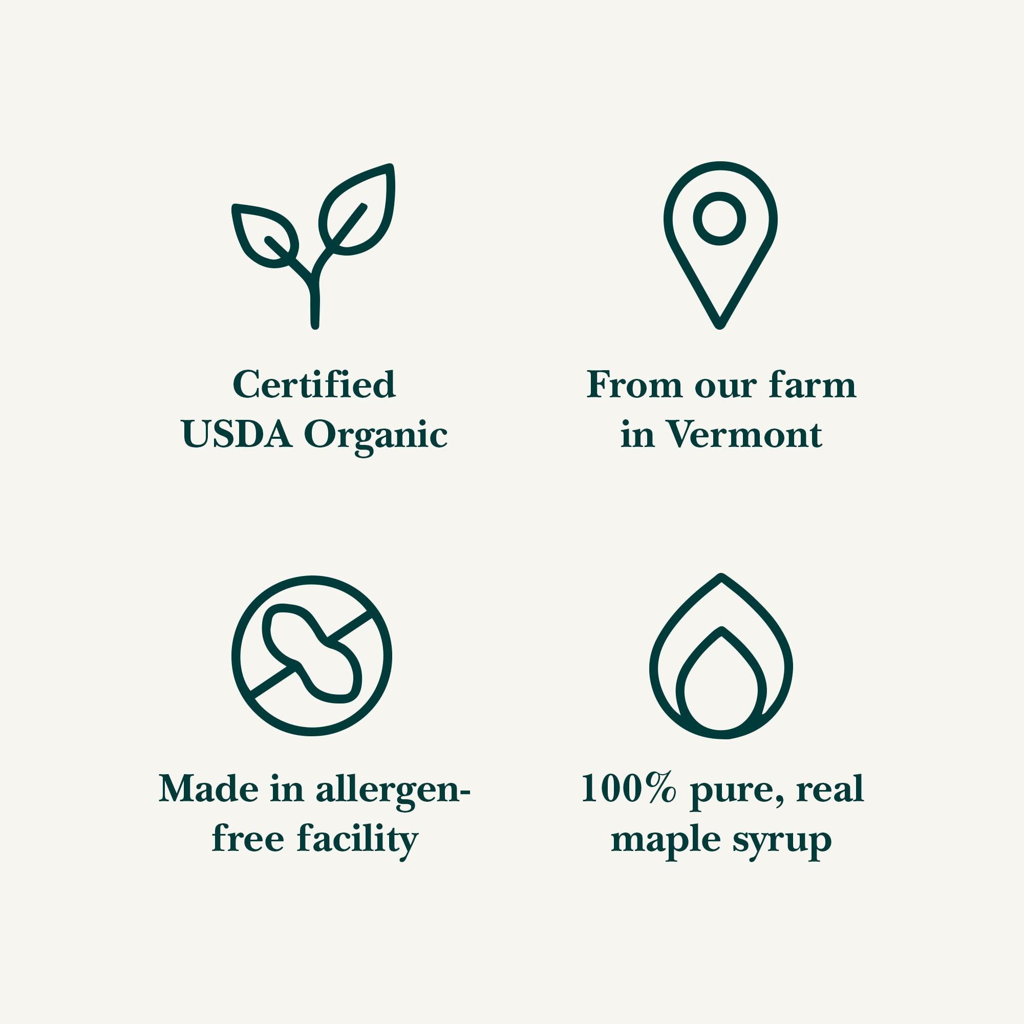 Vermont Maple Syrup Vermont Maple Syrup - 64 oz Grade A, Dark Robust Organic Maple Syrup - 100% Pure and Authentic Maple Syrup for Pancakes, Waffles and More - Nut free, Gluten Free, Vegan, Paleo