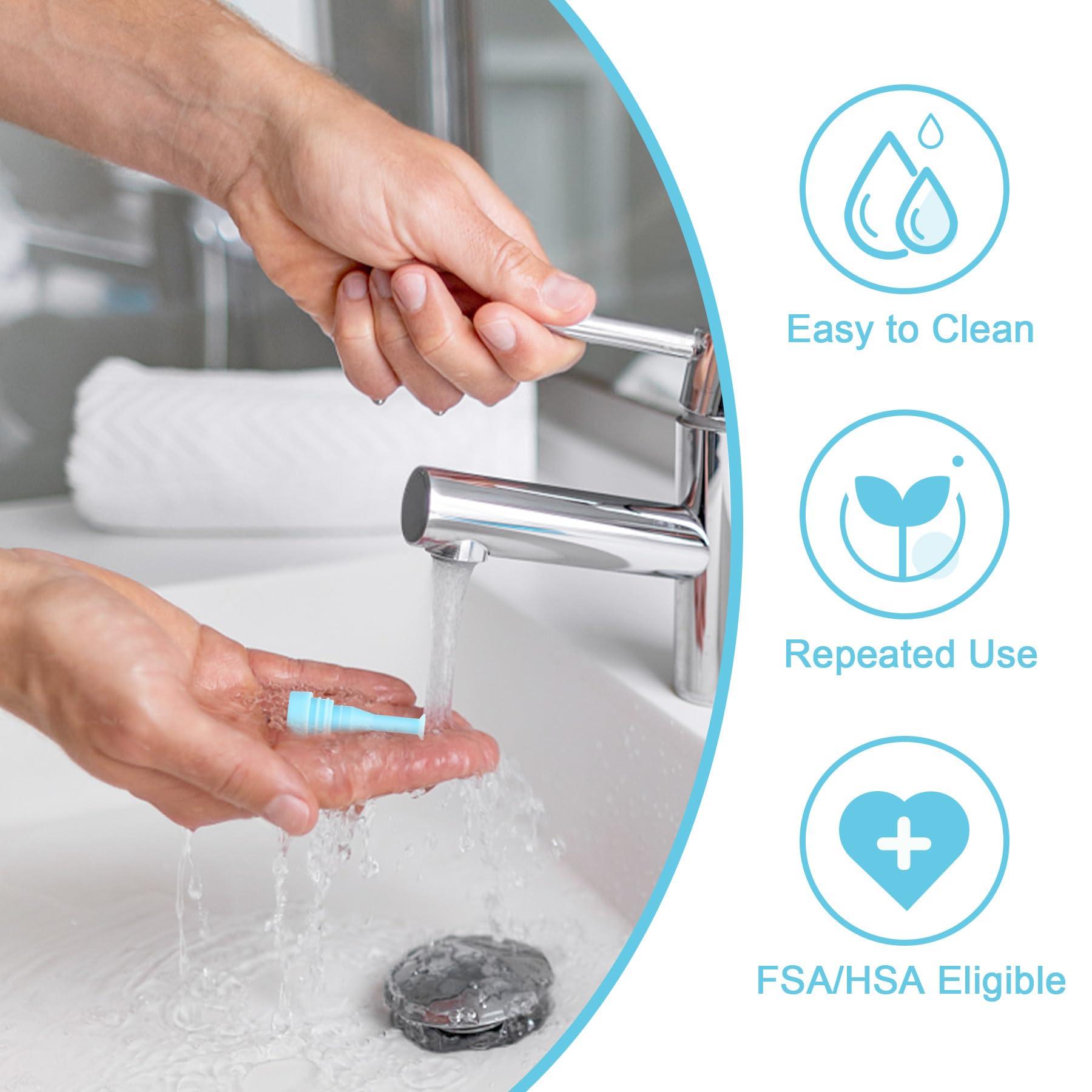 Jozaya Jozaya 10 Pack Hard Contact Lens Insertion and Removal Tool for RGP and Scleral Lenses - Plunger Suction Cup (Blue)