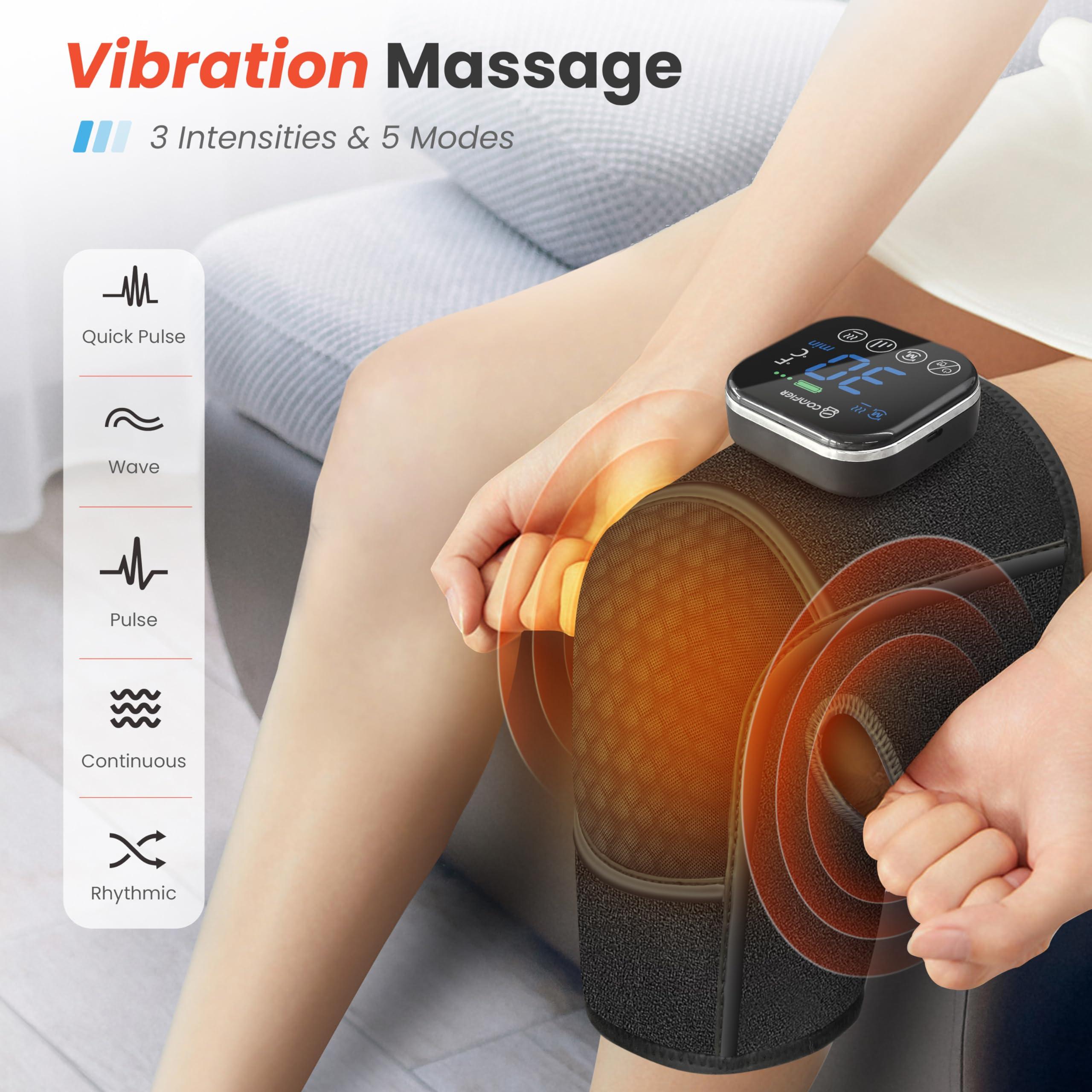 COMFIER COMFIER Cordless Knee Massager, Heated Knee Brace Wrap for Arthritis, Graphene Knee Heating Pad for Knee Pain, Electric Knee Support Fsa Hsa Eligible, Gifts for Men Women (1 Pack)