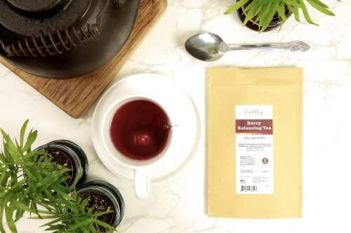 Earthley Wellness Earthley Wellness Herbal Tea, Berry Balancing Tea, Balancing Herbs and Real Fruit, Certified Organic Ingredients, Always Small Batches (3oz, Berry Balancing Tea)