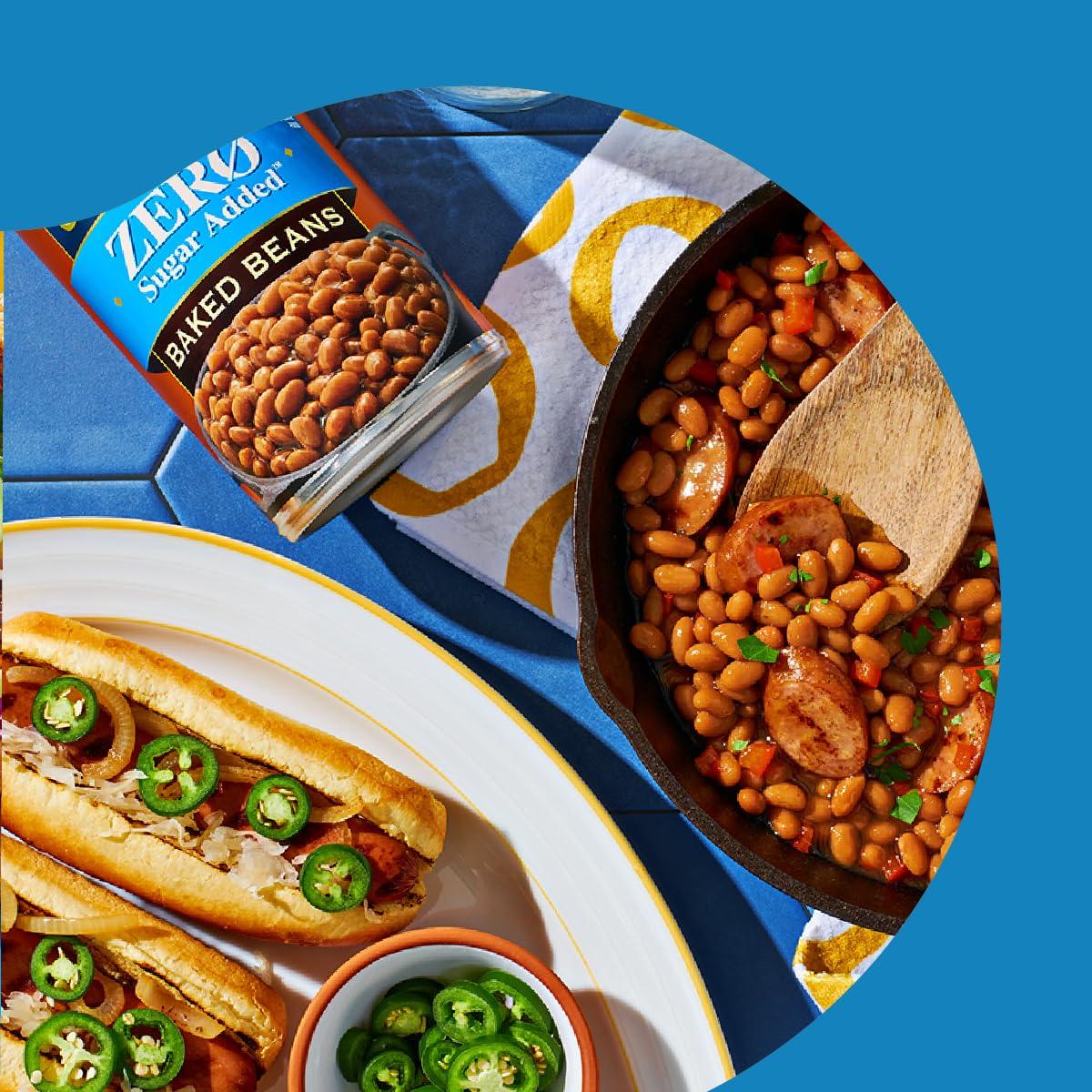 Bush\'s Best BUSH\'S BEST 15.8 oz Zero Sugar Baked Beans, Source Of Plant Based Protein and Fiber, Low Fat, Gluten Free, (Pack of 12)