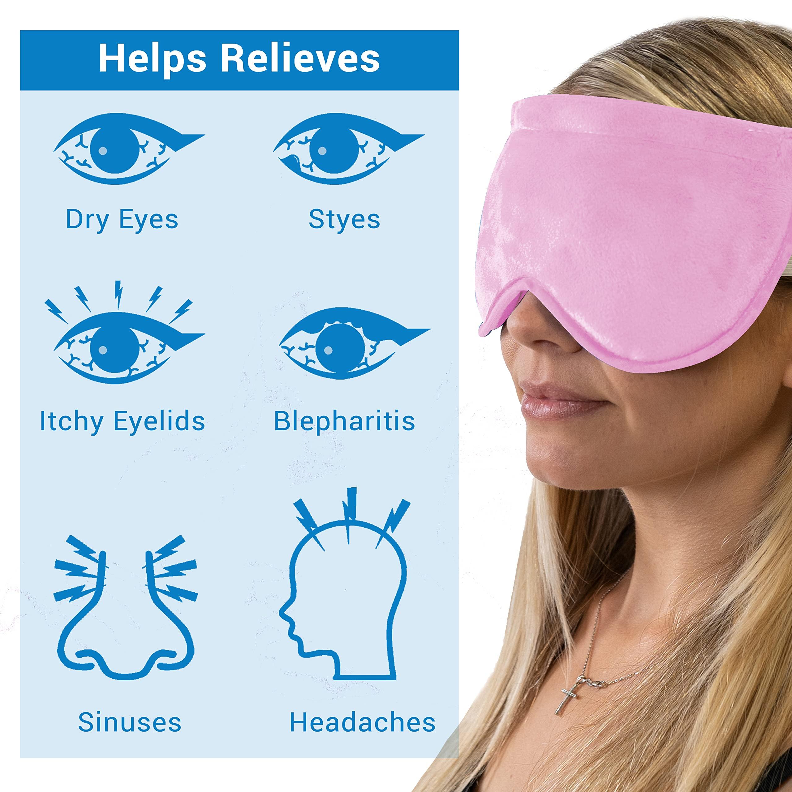 Zomaple Zomaple Heated Eye Mask for Dry Eyes, Reusable Dry Eye Mask with Moist Heat Warming Compress, Soothing Eye Warm Compress for Dry Eyes Relief - Microwavable Eye mask for Dry Eyes, Stye and Blepharitis