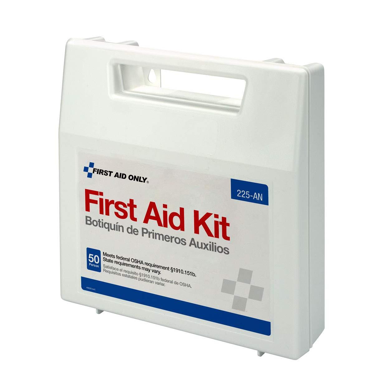 First Aid Only First Aid Only 225-AN 50-Person OSHA-Compliant First Aid Kit, Emergency First Aid Kit for Office, Home, Car, and Worksites, 195 Pieces