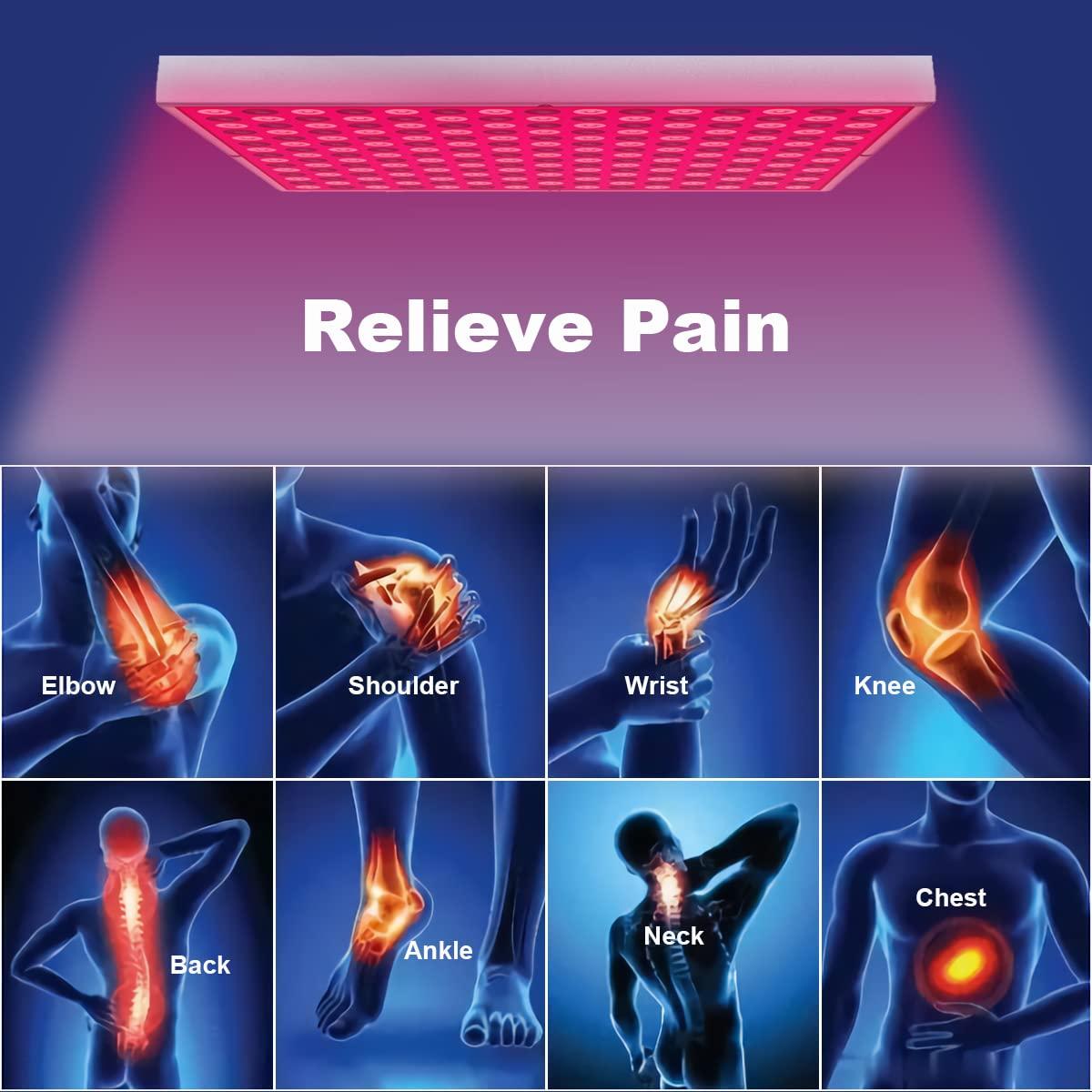 Osunby Red Light Therapy, Red Light Therapy for Body Face, Red Light Panel Near Infrared 850nm and Deep Red 660nm for Pain Relief and Skin Improved