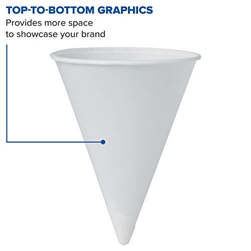 SOLO Solo 42RCP-2050 4.25 oz White Paper Cone Cups (Case of 5000)
