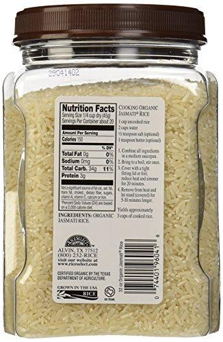 RiceSelect Rice Select, Jasmati Rice, Organic, 32 oz(Pack of 4)