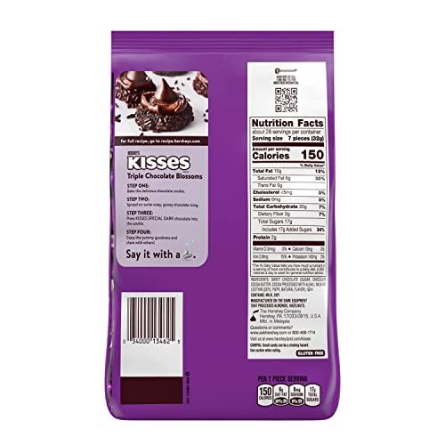 Kisses HERSHEY\'S KISSES SPECIAL DARK Mildly Sweet Chocolate Candy Party Pack, 32.1 oz
