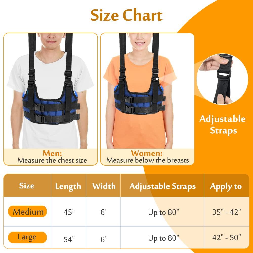 Mybow Mybow Back Stretcher Lumbar Traction Device Spine Decompression Belt for Pain Relief Stretcher Spinal Back Belt Portable Thoracic Spinal Decompression Harness Stretching Device (M)