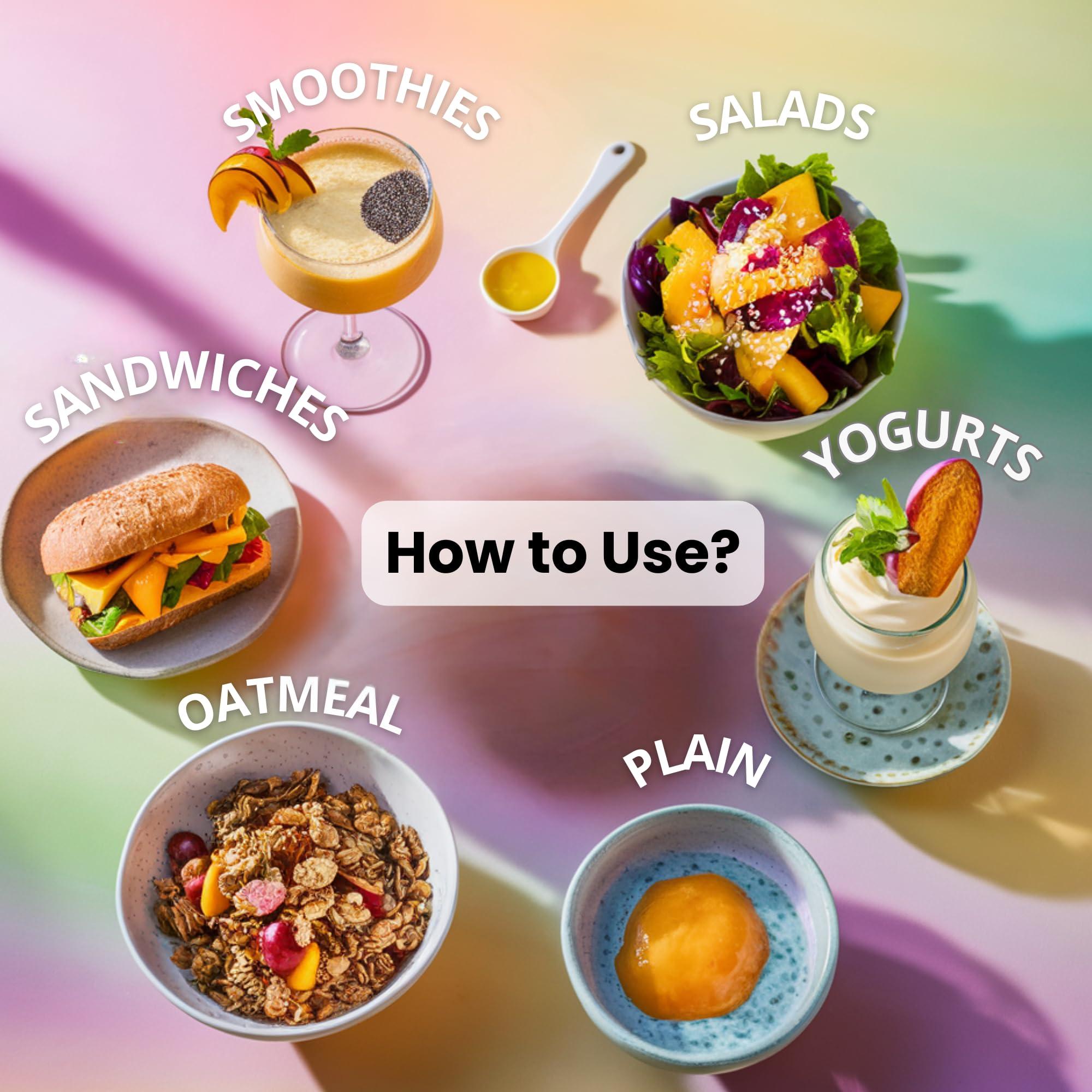 Halevit Sea Moss Gel with Ground Chia Seeds, Sea Moss Gel Organic Raw Natural Iodine Source, Omega-3, Immune & Digestive Support, Vegan Superfood, Mango Pineapple Flavor, Made in USA, 16 oz