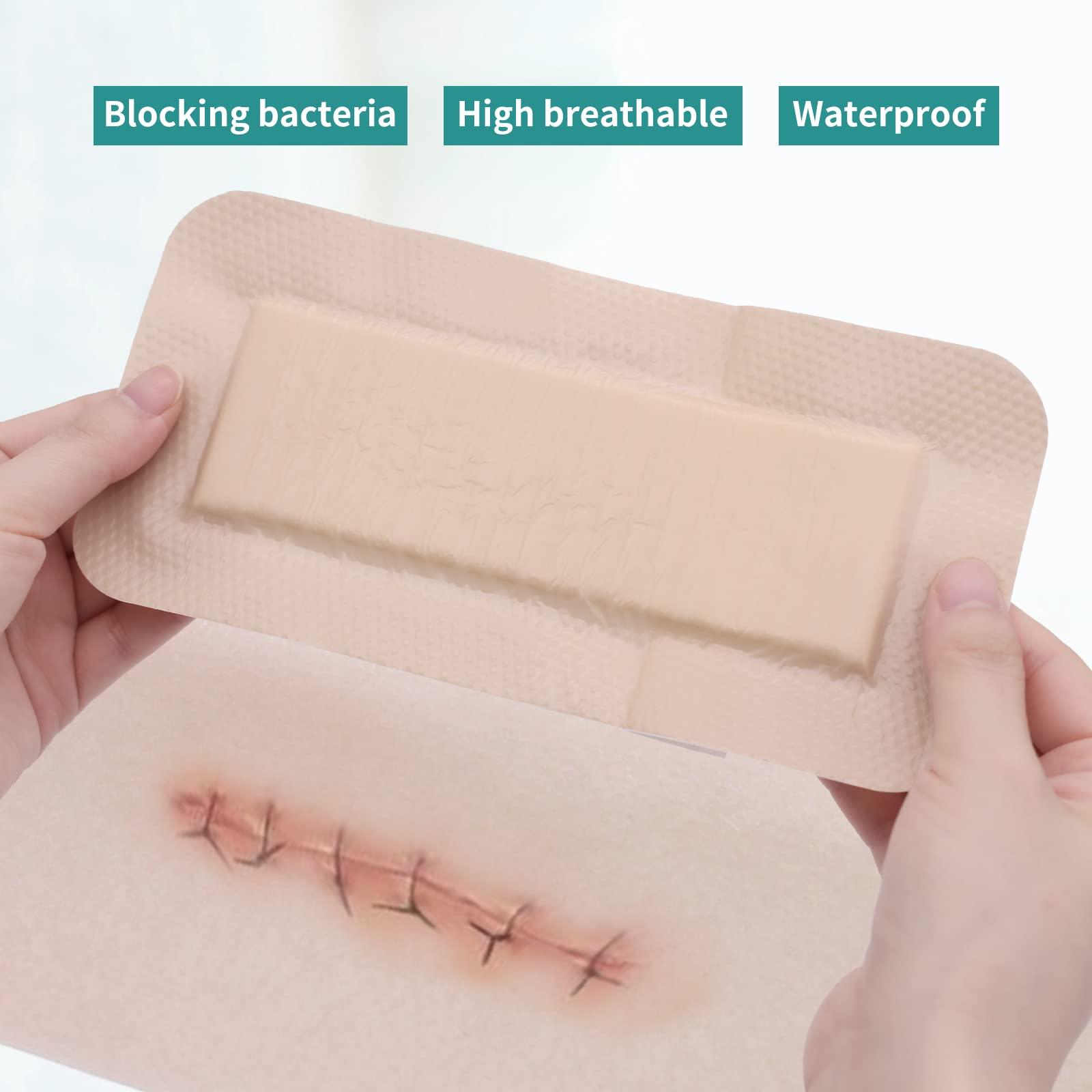 Dimora Dimora Silicone Foam Dressing with Border Adhesive 4\"x8\" 5Pack + 3\"x3\" 10Pack