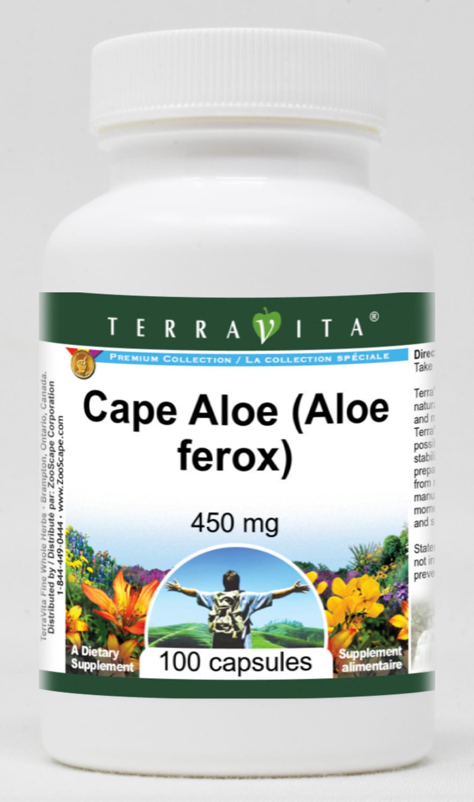 TerraVita Cape Aloe (Aloe ferox) - 450 mg (100 Capsules, ZIN: 514685) - 2 Pack