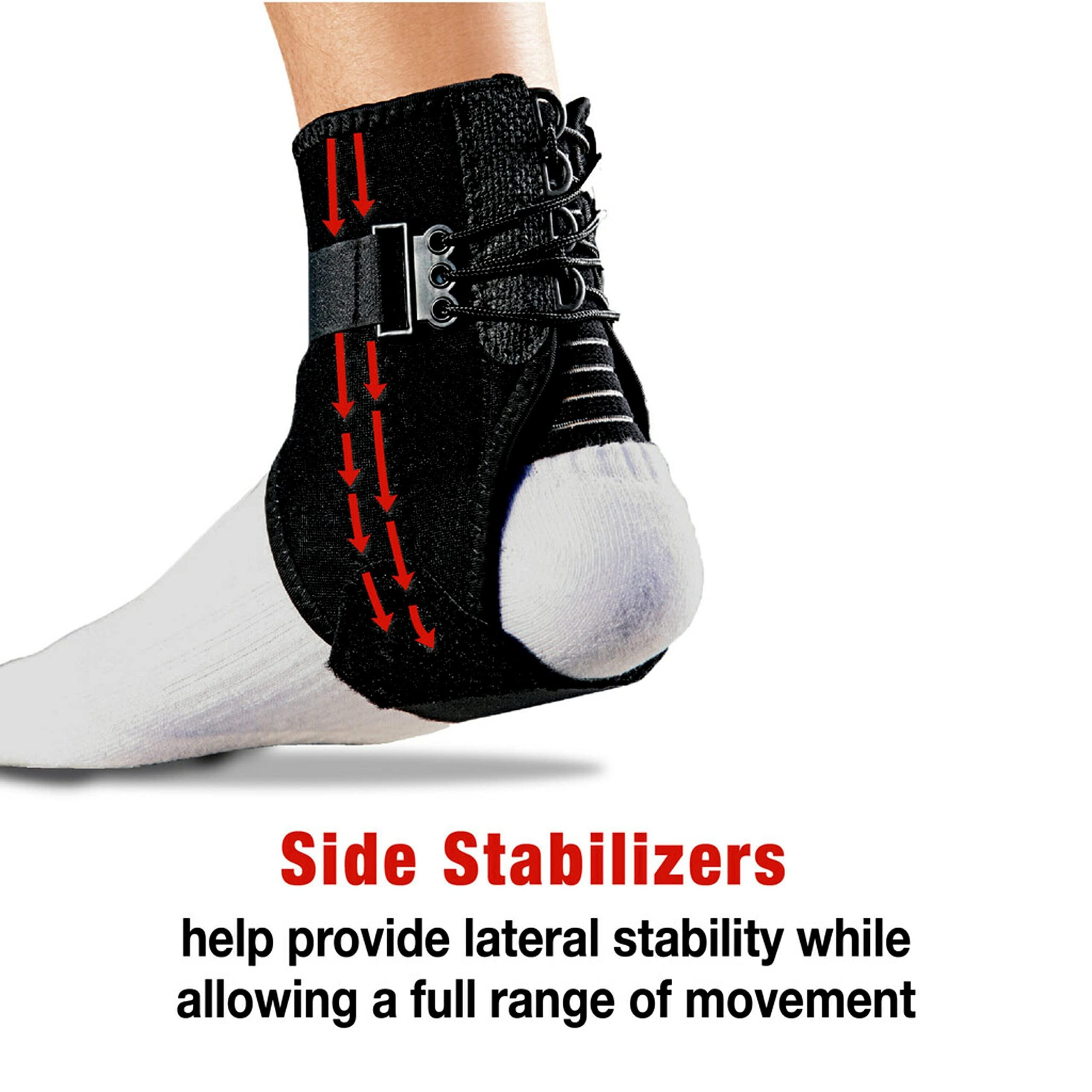 ACE ACE Ankle Brace with Side Stabilizers, Adjustable, Black, 1/Pack (Pack of 2)