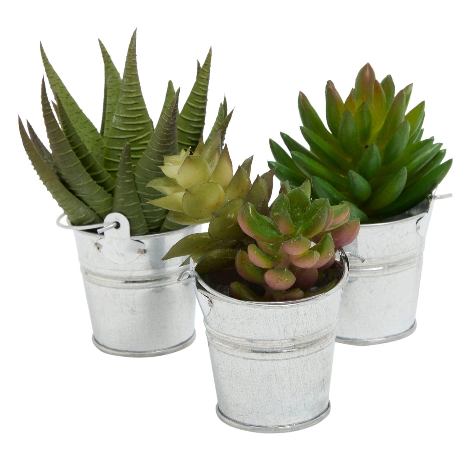 Juvale Juvale 24 Pack Mini Metal Buckets with Handles for Party Favors, Small Galvanized Tin Pails (2 x 2 in)