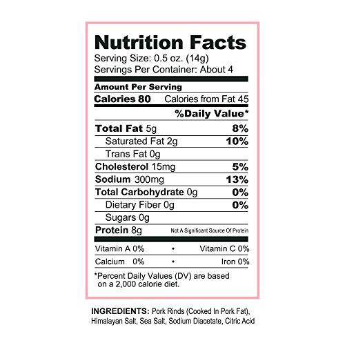 Pork King Good Pork King Good Himalayan Pink Salt & Vinegar Pork Rinds 7 OZ FAMILY SIZE (Chicharrones - Keto Snacks)