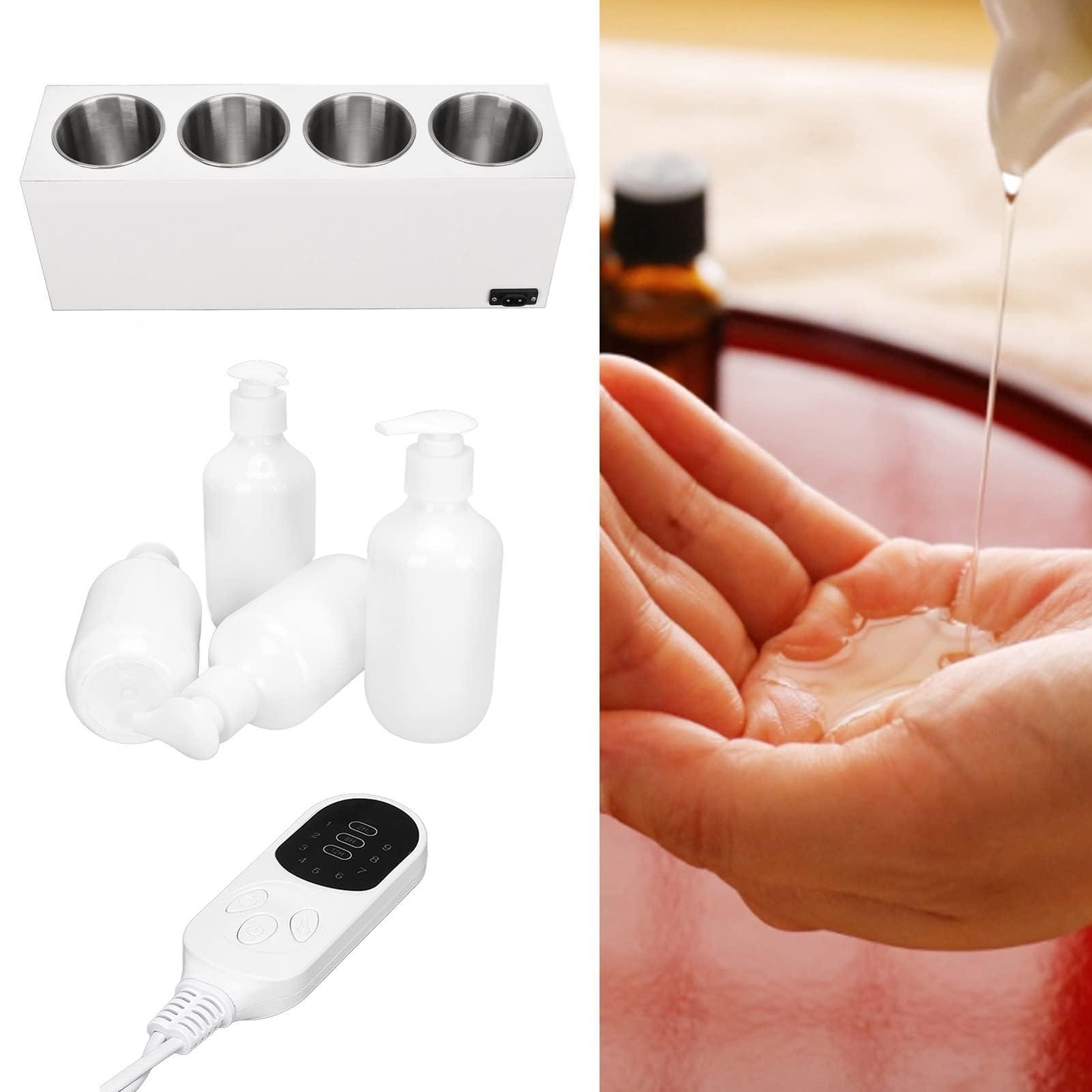 HUAOSN Massage Oil Heater, Fast Heating Safety Function Gel Warmer, Multipurpose 9 Gear Temperature Adjustmen Heated Lotion Warmer, for Heating Massage Oils(US)