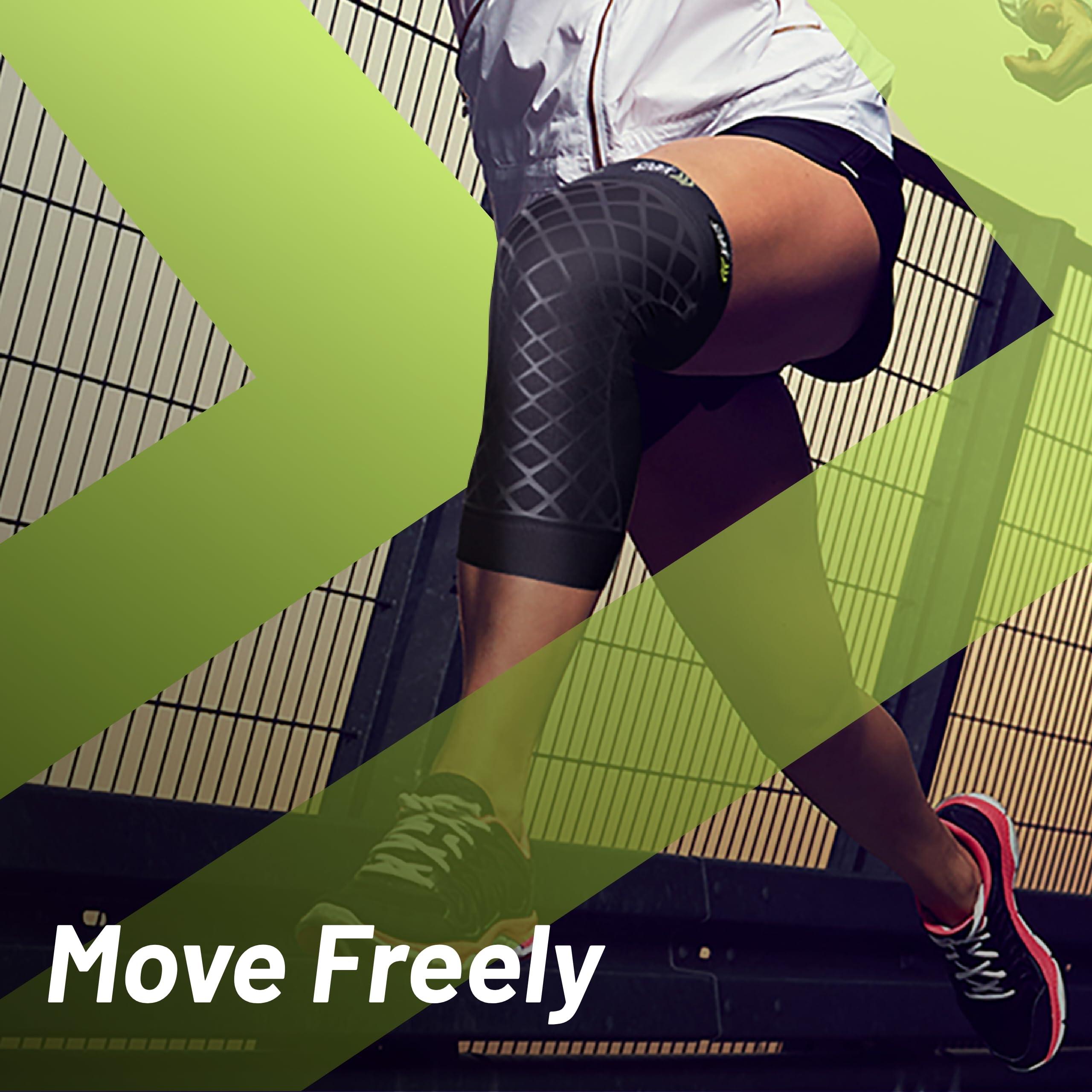 Spark Spark Kinetic Knee Sleeve - Knee Support for Women & Men - Compression Knee Brace with Embedded Kinesiology Tape - Knee Sleeve to Support Knee Pain - Medium