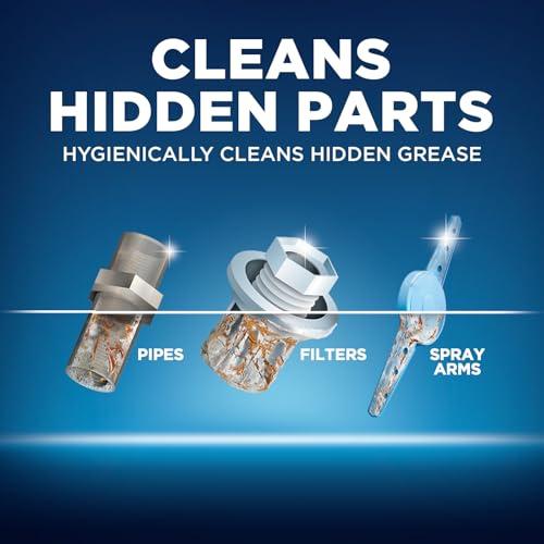 Finish Finish Dishwasher Cleaner Tablets, 12 count, Hygienically Cleans Hidden Grease, Use in Normal Cycle, Lemon Scented, 12 Month Supply