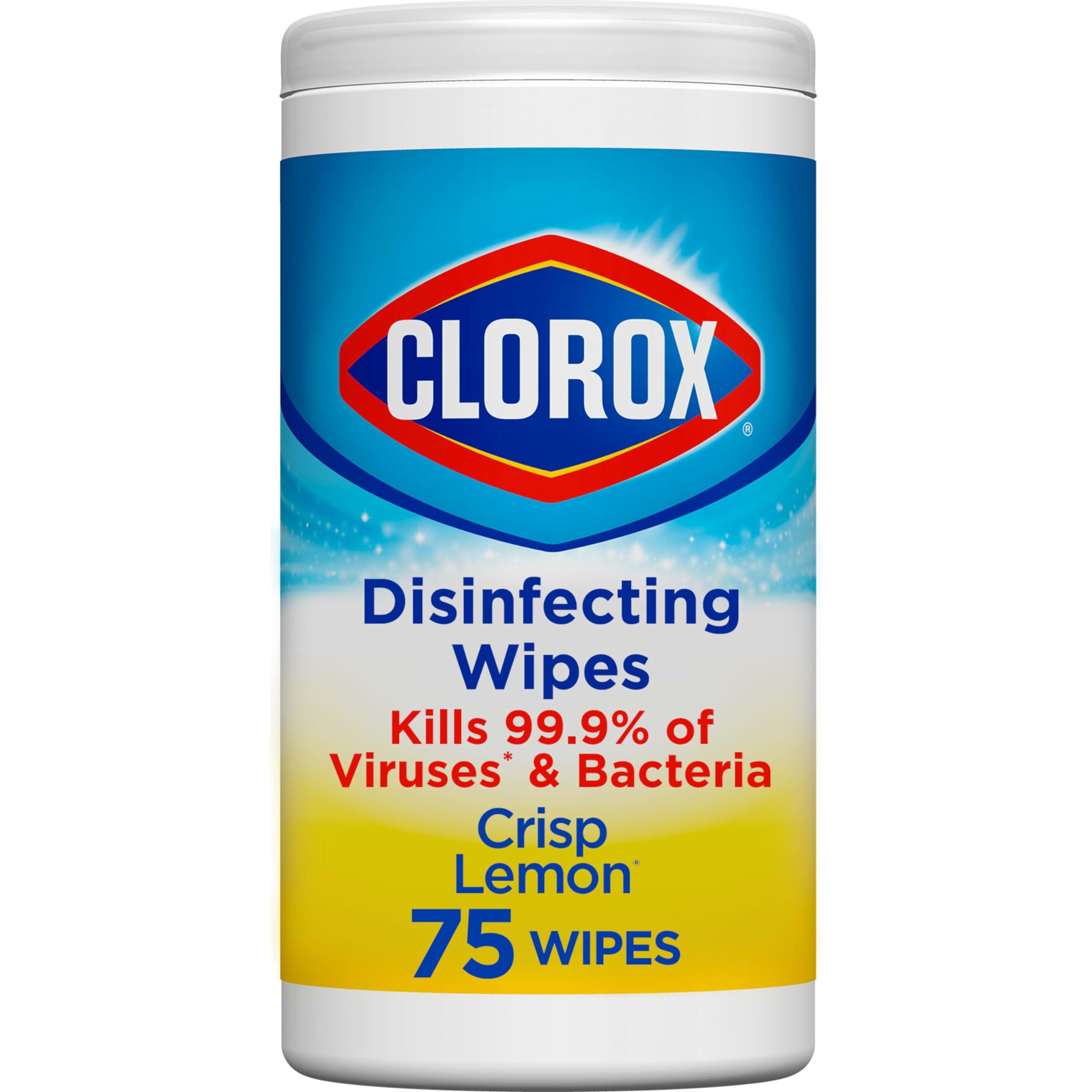 Clorox Clorox Disinfecting Wipes, Bleach Free Cleaning Wipes - Crisp Lemon, 75 Count (Packaging May Vary)