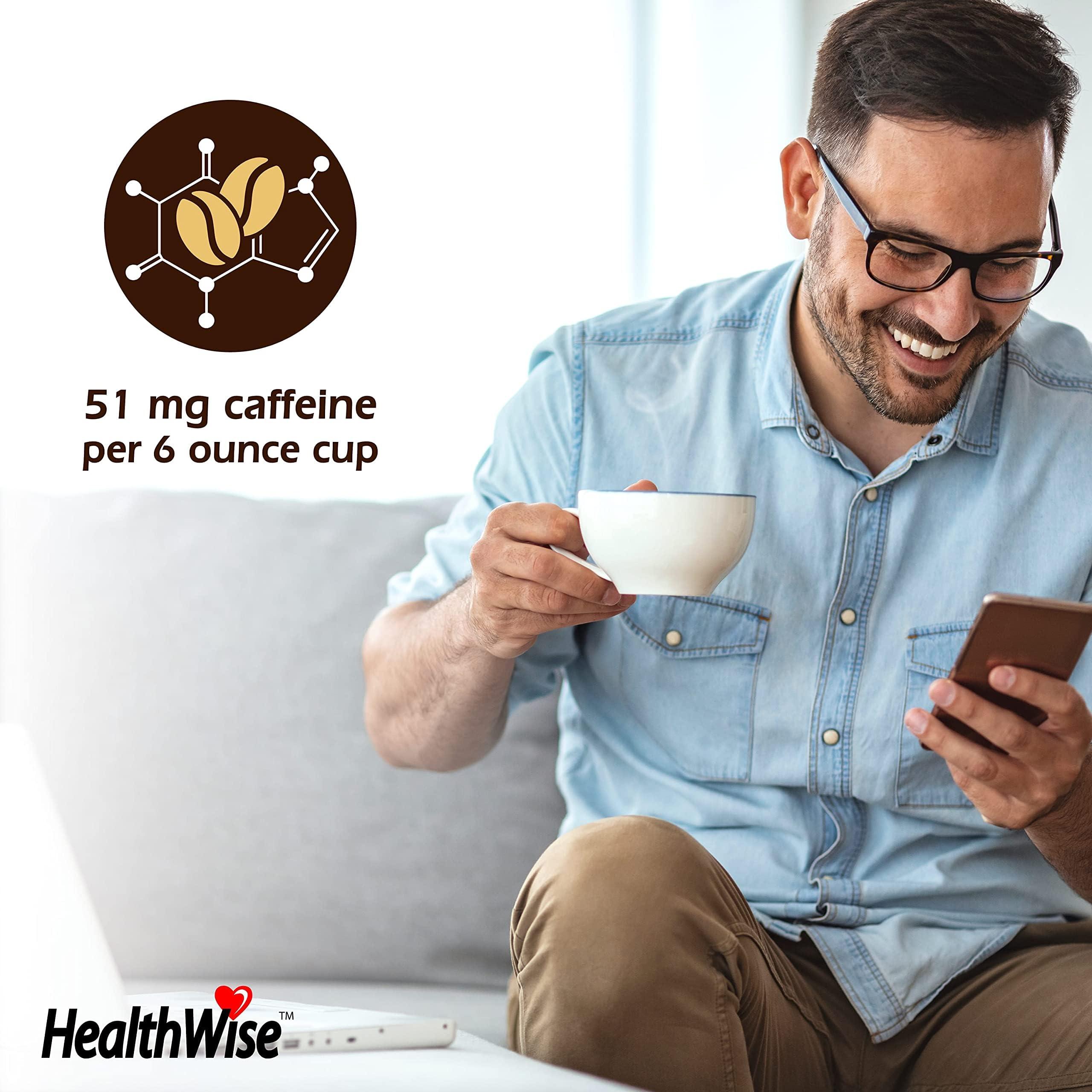HealthWise Coffee Healthwise Low Acid 100% Colombian Coffee K-Cups Medium Roast, Healthier Coffee for Sensitive Stomach (Unflavored) 36 Count (Pack of 3)