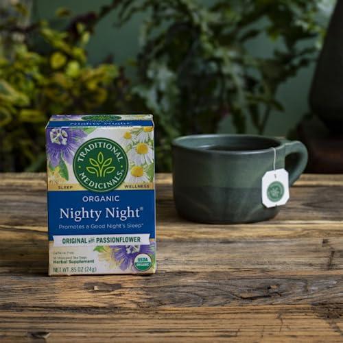 Traditional Medicinals Traditional Medicinals Organic Fair Trade Certified Nighty Night Herbal Tea 16 Count (Pack of 6)