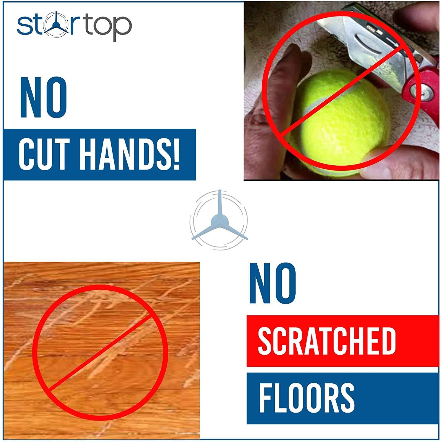 STARTOP STARTOP Deluxe Pre Cut Walker Tennis Ball Glides - Walkers Legs Universal Precut Glide Balls, Accessories Gifts for Elderly Seniors or Medical Rehab (Tiger)
