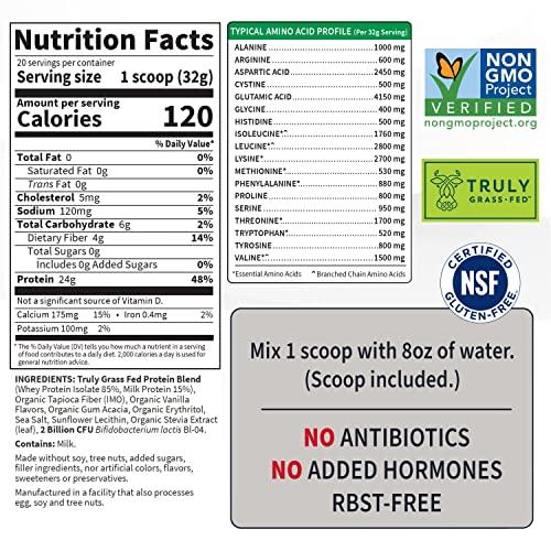 Garden of Life Garden of Life Sport Whey Protein Powder Vanilla, Premium Grass Fed Whey Protein Isolate Plus Probiotics for Immune System Health, 24g Protein, Non GMO, Gluten Free, Cold Processed - 20 Servings