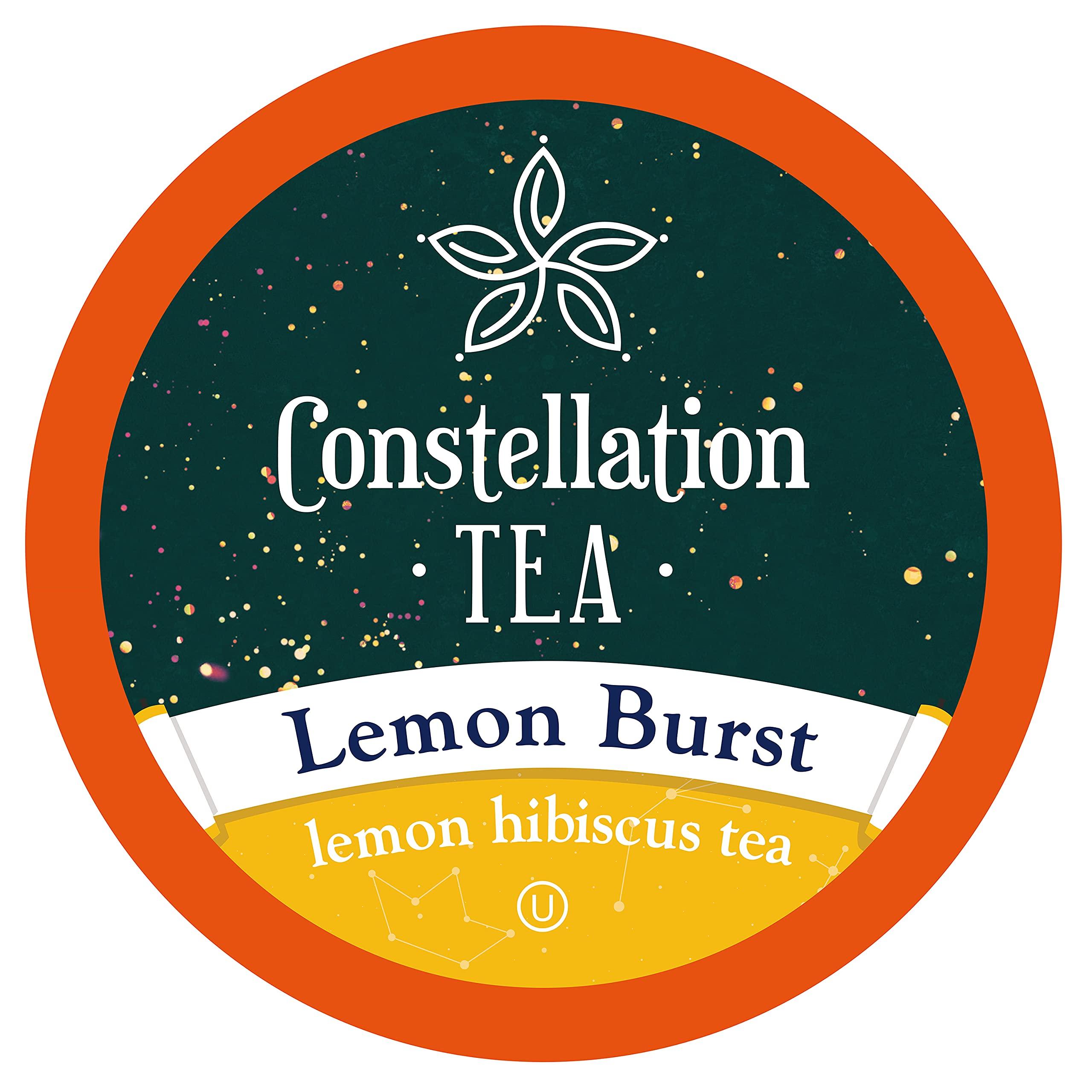 Constellation Tea Constellation Tea Lemon Hibiscus Tea Pods Compatible with K Cup Brewers Including 2.0, (Lemon Burst) 40 Count