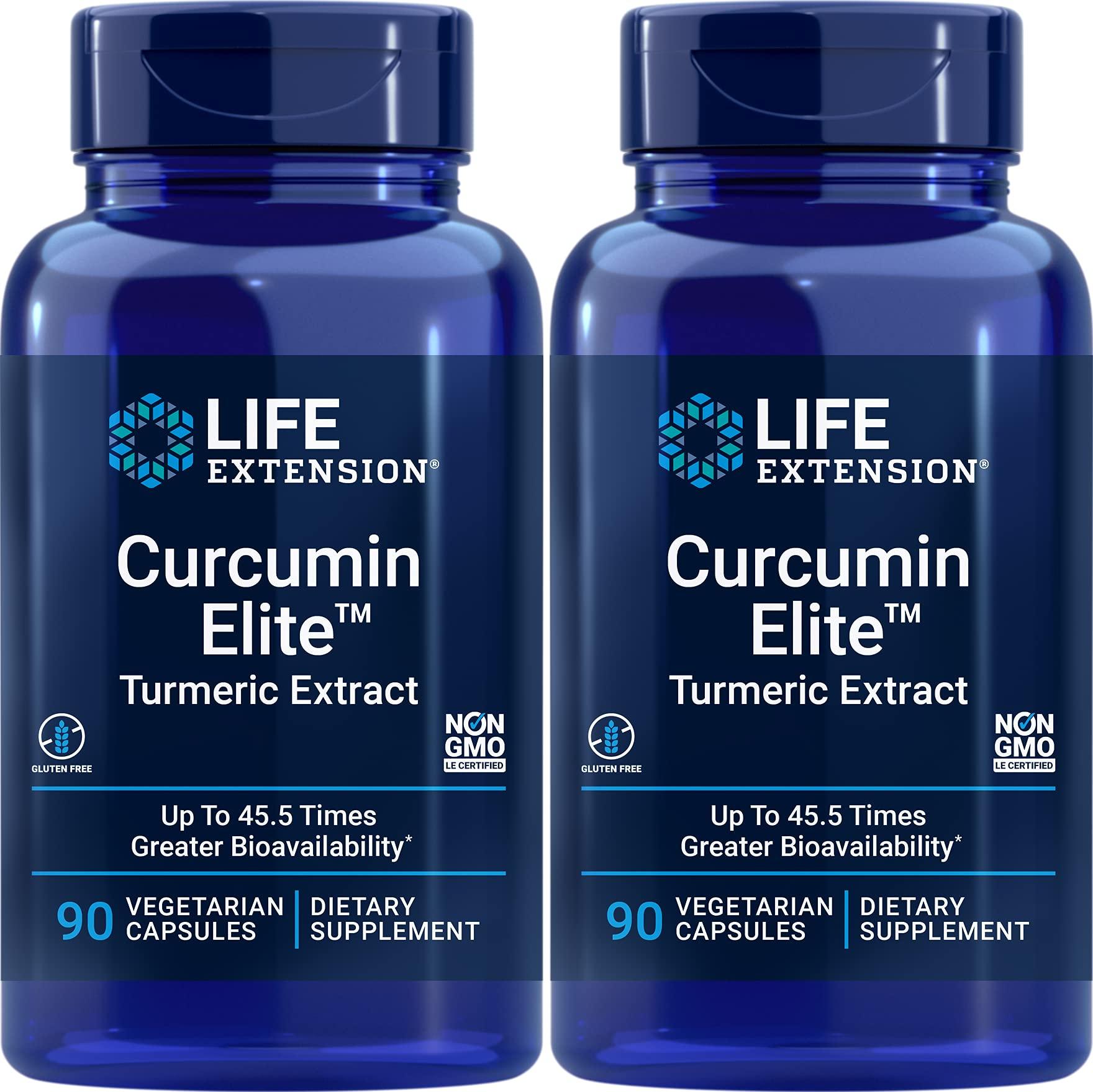 Life Extension Life Extension Curcumin Elite Turmeric Extract, 90 Caps (Pack of 2)