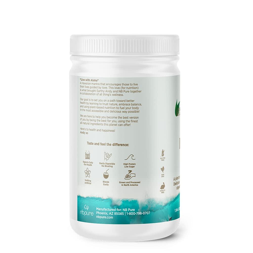 nbpure nbpure Earthy Andy Plant Powered Protein, Gluten-Free, Non-GMO, Cruelty Free Pea Protein Powder, Vanilla, 30 Servings