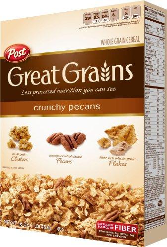 Great Grains Post Great Grains Crunchy Pecan Whole Grain Cereal, 16-Ounce Boxes (Pack of 7)