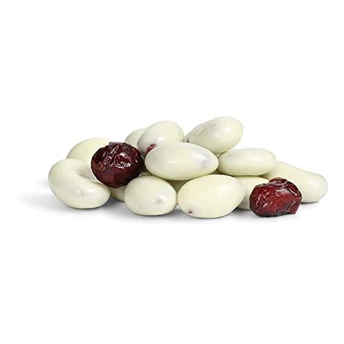 It's Delish Gourmet White Chocolate Covered Cranberries by Its Delish, 1 lb Bulk Bag | White Milk Chocolate Coated Cranberries, Healthy Snacks Chocolate Fruit, USA Made, Kosher Dairy