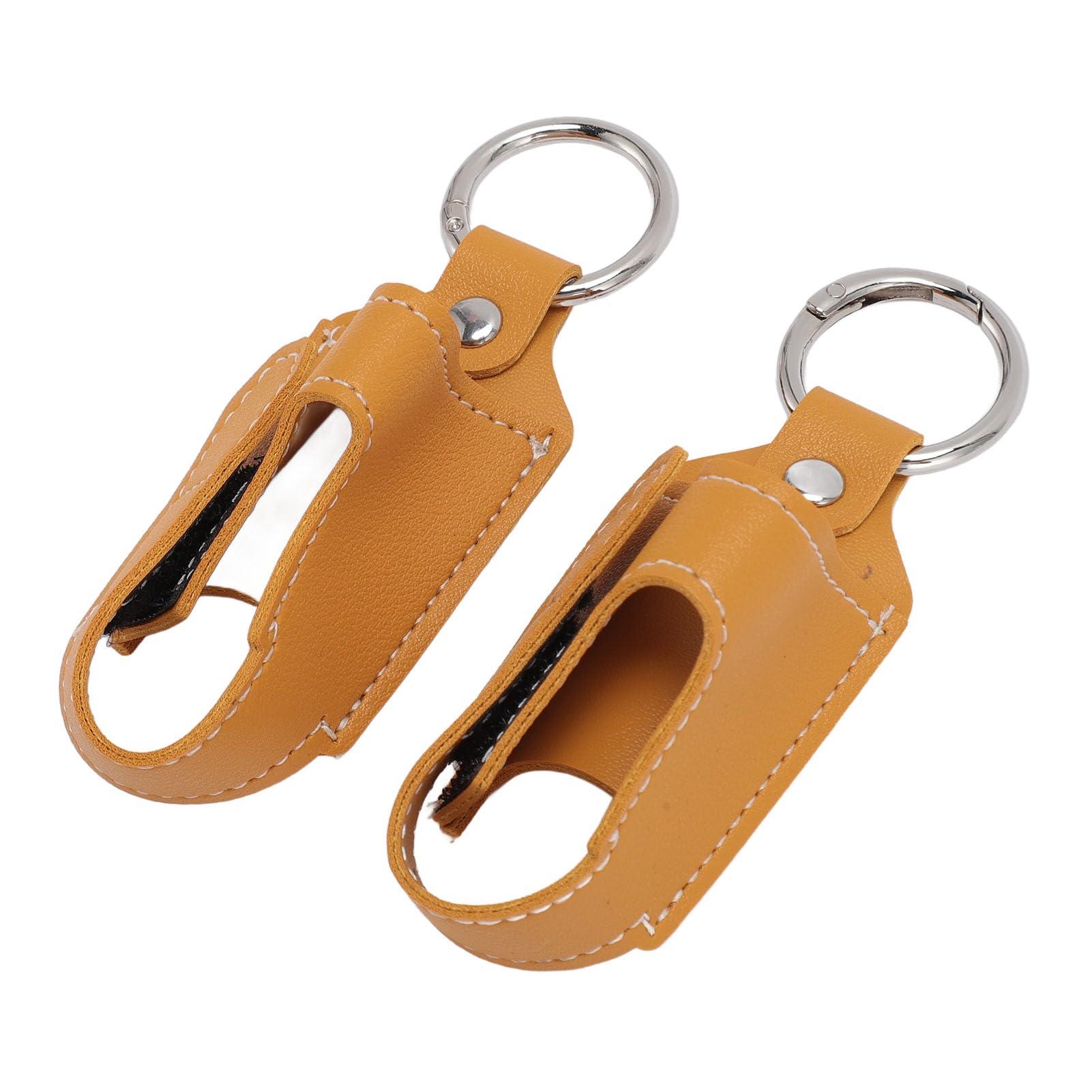 FILFEEL FILFEEL 2pcs Inhaler Carrying Holder, Portable Travel Handy Holster, Mini Case Sleeve - Clasp Closure, PU Leather (Turmeric)