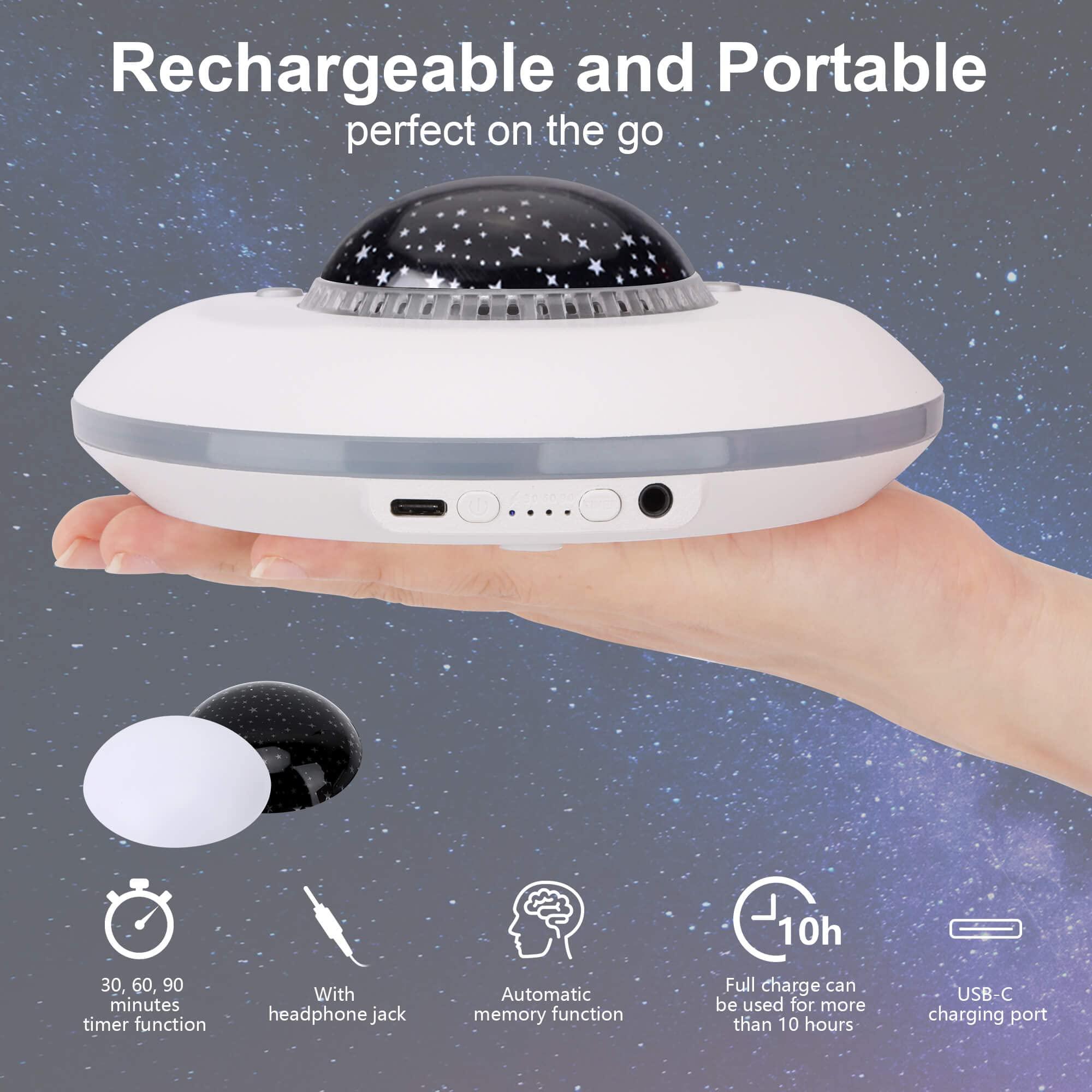 Famisym FamiSym White Noise Machine for Kids, Sound Machine Baby with 7 Starry Ambient Night Light, 28 Soothing Sounds Sleep Noise Machine Maker Ideal Gifts for Kids Adults Bedside Travel Nursery