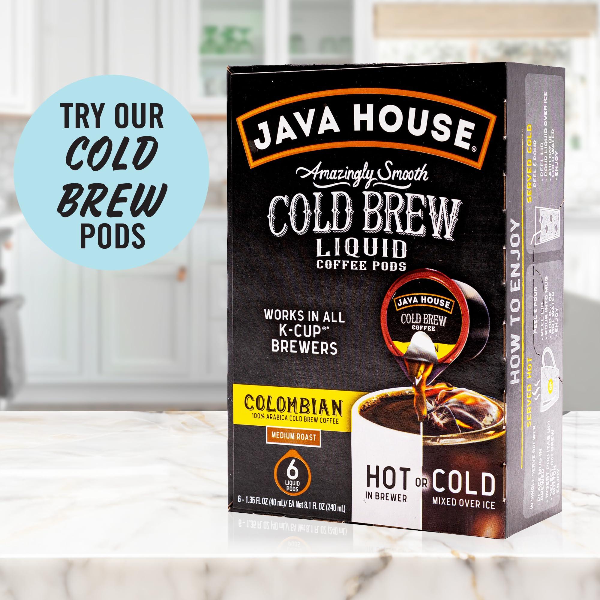 Java House Java House Cold Brew Coffee, 6 Pack of 8oz Bottles, Ready to Drink Instant Cold & Iced Coffee (Vanilla Latte)