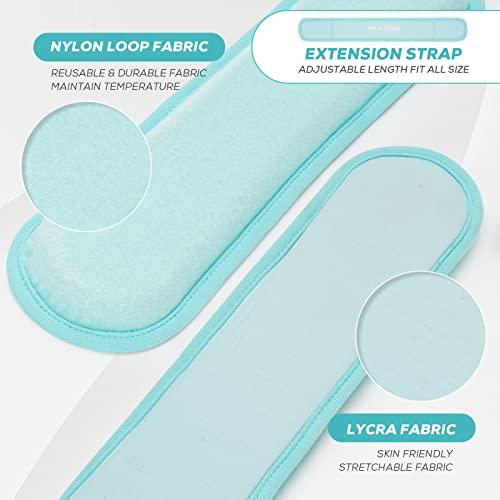 HEALSTOK Neck Ice Pack Wrap,Cervical Ice Pack,Cold Compress Ice Packs for Neck Injuries Reusable Cold & Hot Therapy Adjustable Flexible Gel Migraine Ice Head Wrap for Neck Pressure. (Ice Blue)