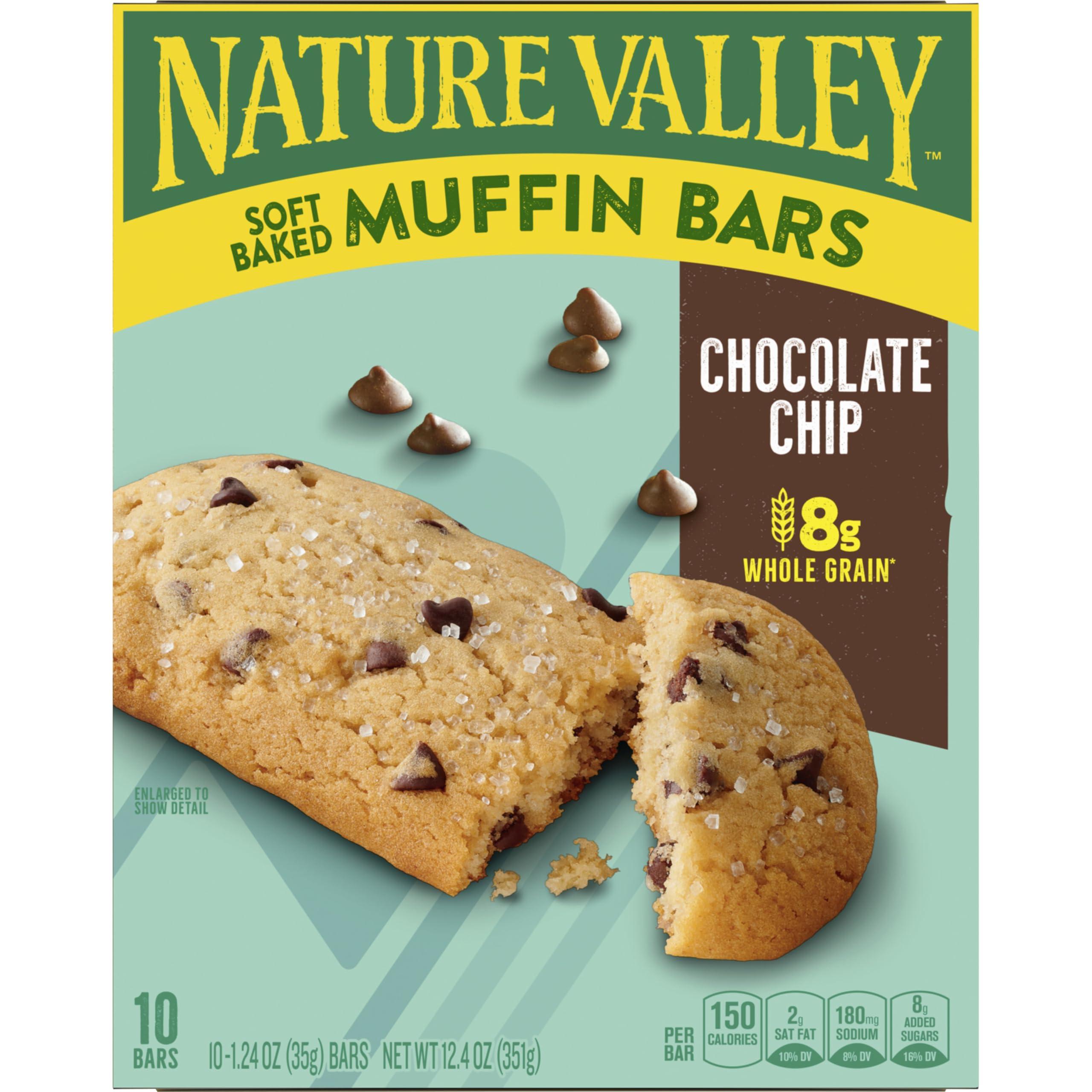 Nature Valley Nature Valley Soft-Baked Muffin Bars, Chocolate Chip, Snack Bars, 10 Bars, 12.4 OZ