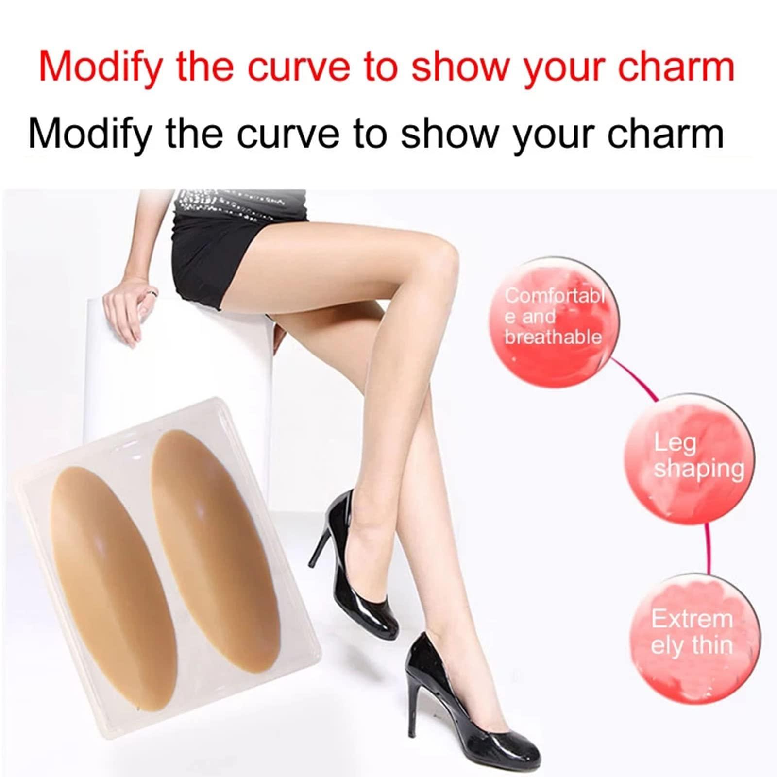ZWSM ZWSM 1 Pair Silicone Leg Onlays Soft Self-Adhesive Calf Pads for Crooked or Thin Skinny Legs Women Leg Corrector,#2,Thicken 0.5cm