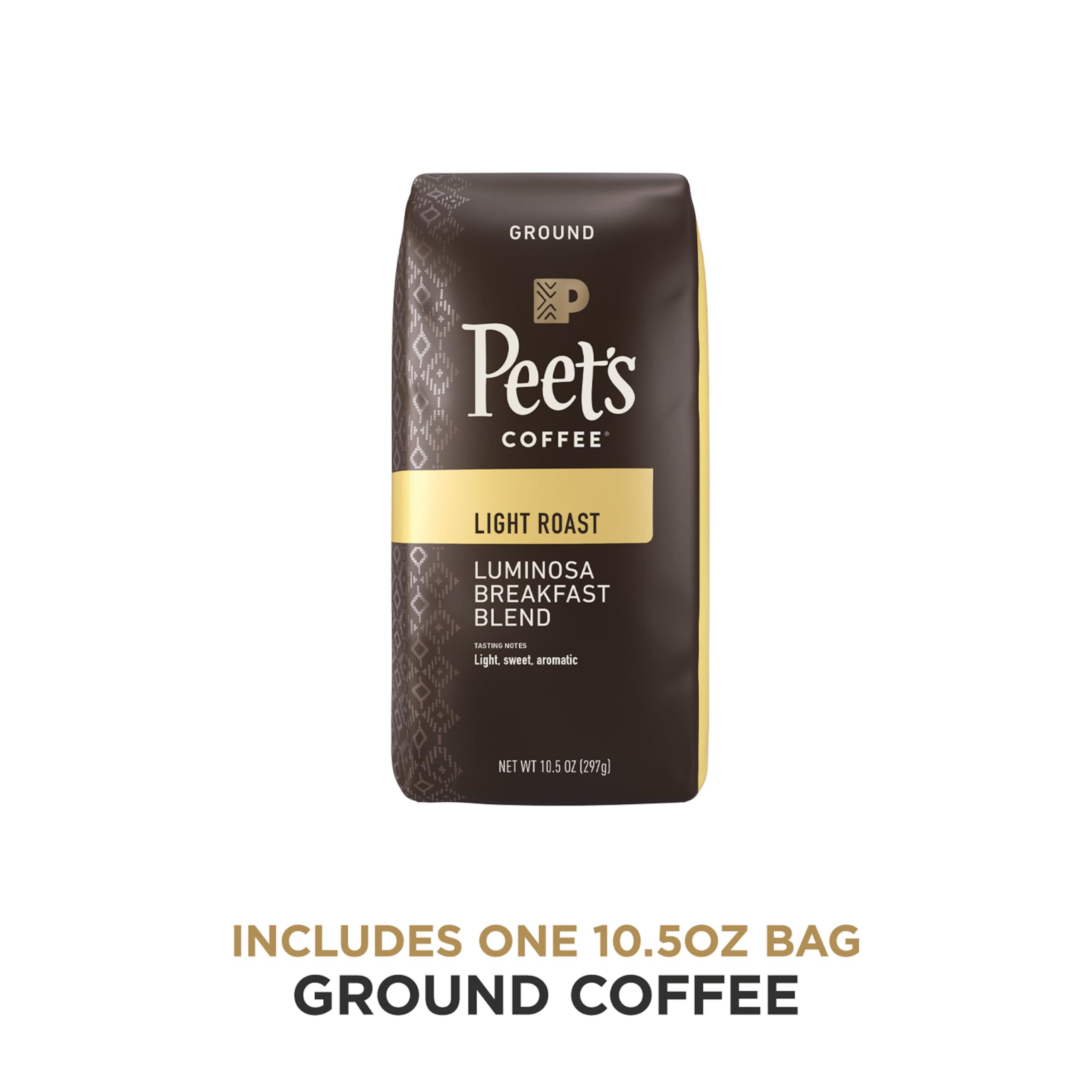 Peet's Coffee Peet’s Coffee, Light Roast Ground Coffee - Luminosa Breakfast Blend 10.5 Ounce Bag