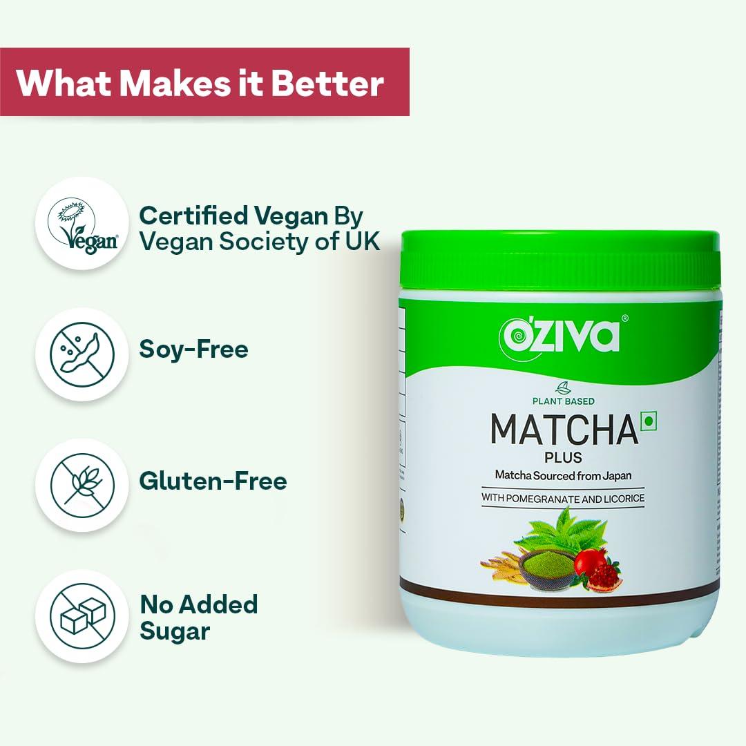 OZIVA OZiva Plant Based Matcha Plus Powder (50 Gm)