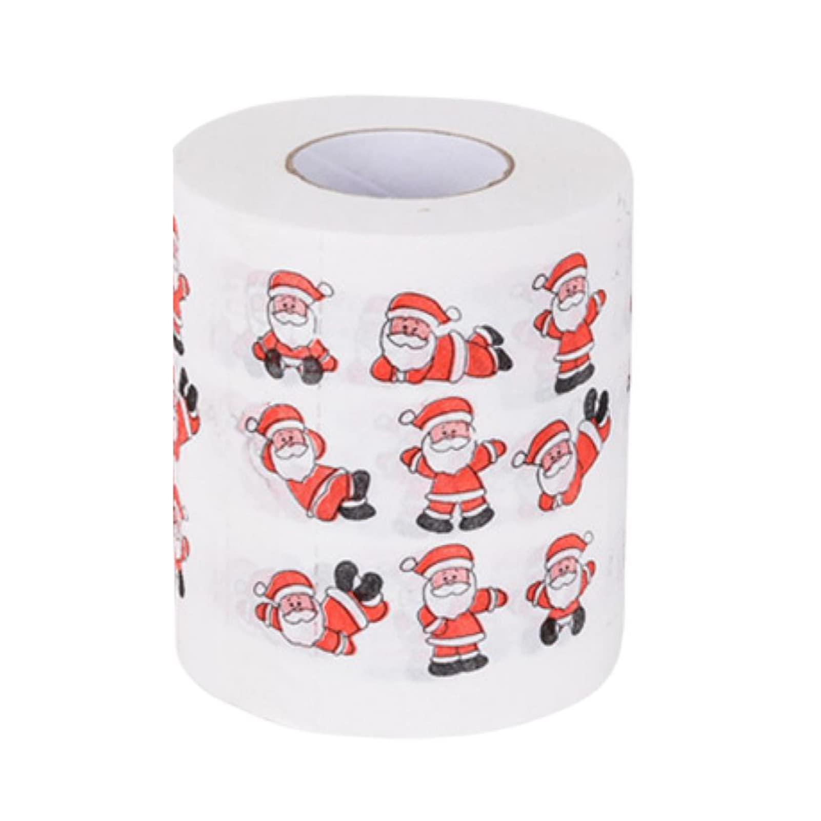 clinmday clinmday Christmas Toilet Paper,Merry Christmas Santa Claus Toilet Paper Tissue Napkin Prank Fun Birthday Party Novelty Gift Idea Funny Toilet Paper C