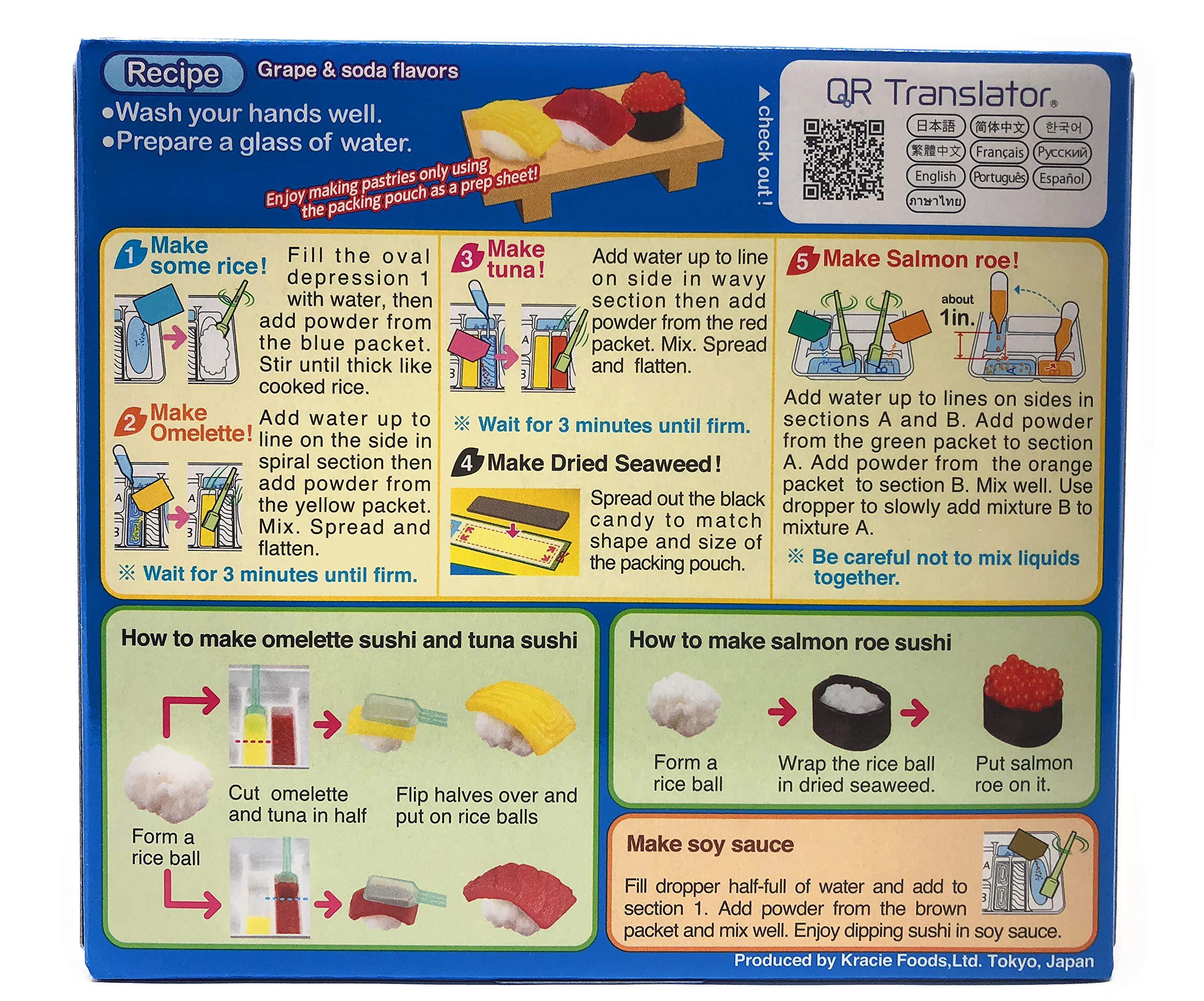 Fusion Select Popin’ Cookin Diy Candy Kit (8 Pack Varieties) - Tanoshii Bento, Ramen and Waffle, Cakes, Sushi and Donuts, Hamburger, and Kawaii Gummy Land in Fusion Select Gift Box