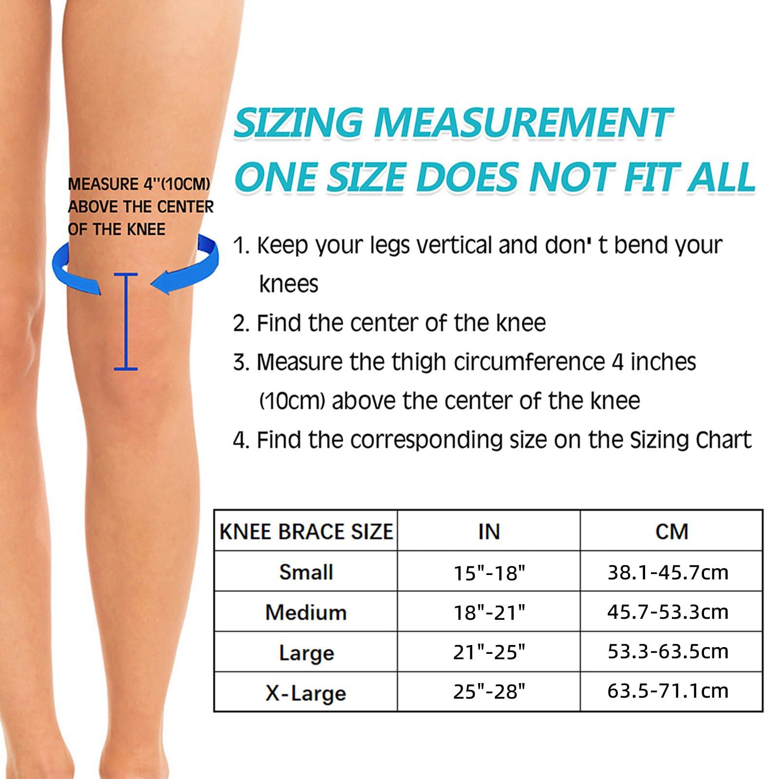 Doufurt DOUFURT Knee Brace for Women & Men Meniscus Tear, Plus Size Knee Braces for Knee Pain Relief, Arthritis, Compression Knee Support Side Stabilizers