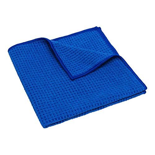Microfiber Wholesale Kitchen Towels - Microfiber Waffle Weave Towels | Blue | 16 x 16 in. (6 Pack) | Absorbent, No Lint, Thick, Reusable, Commercial, Soft, Hand, Tea, Glass, Bar, Sublimation Blank, Polyester Cloths